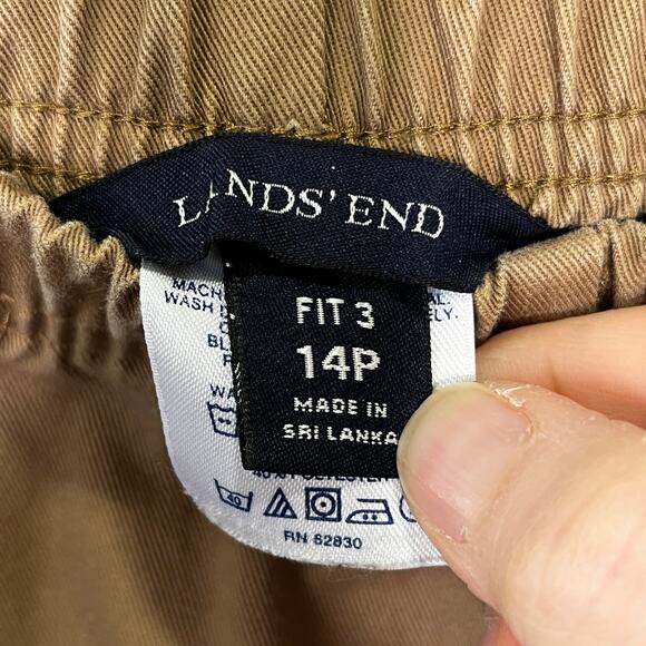 Land's End Khaki Pull On Pants Size 14 Petite - Picture 4 of 5